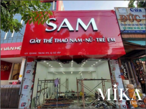 Bảng hiệu alu - chữ nổi